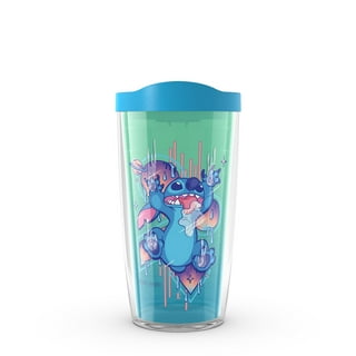 Stitch With Flowers 40oz Tumbler With Handle. Stitch Tumbler, Cartoon  Tumbler, Stitch Gifts 