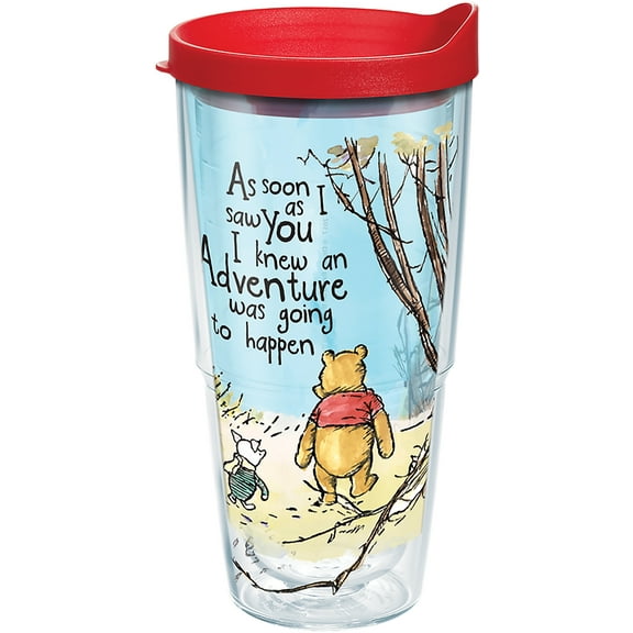 Tervis Disney - Winnie the Pooh Adventure Made in USA Double Walled Insulated Tumbler Travel Cup Keeps Drinks Cold & Hot, 24oz, Lidded