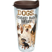 Tervis Dog Therapy Made in USA Double Walled  Insulated Tumbler Travel Cup Keeps Drinks Cold & Hot, 24oz, Classic