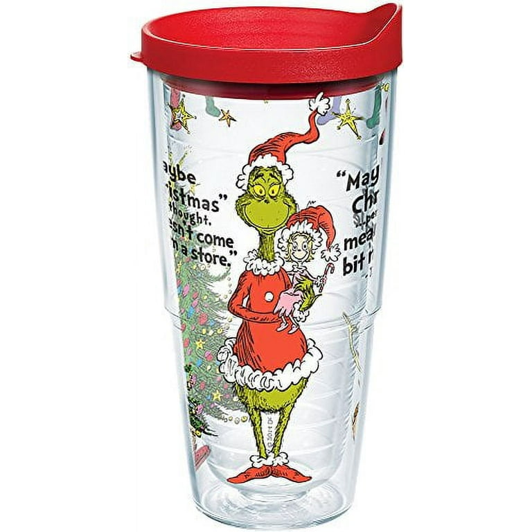 16oz The Grinch Tumbler With Straw
