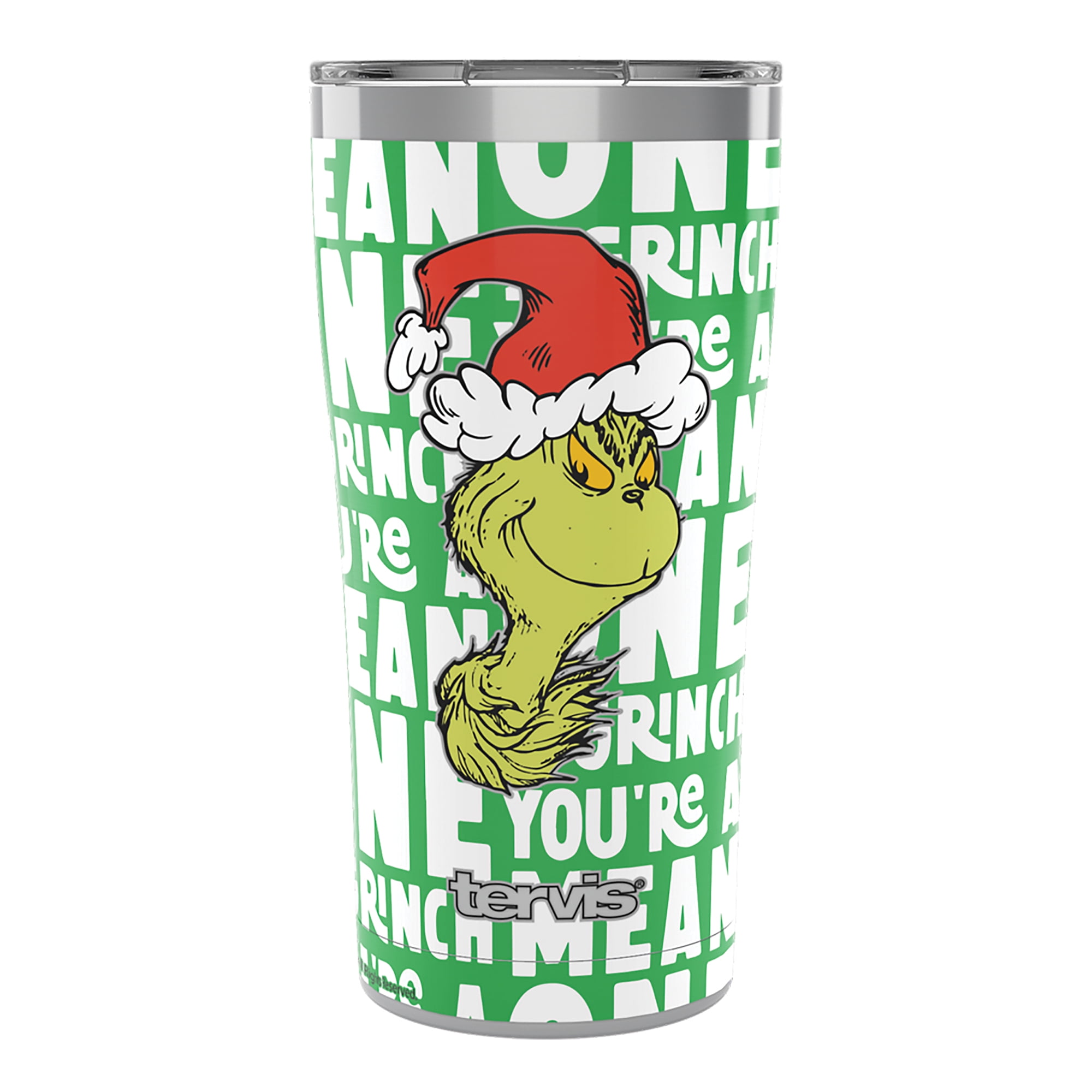 Tervis Dr. Seuss Grinch Who Stole Christmas Holiday Grinchy Claus Made in USA Double Walled Insulated Tumbler Travel Cup Keeps Drinks Cold & Hot, 16oz