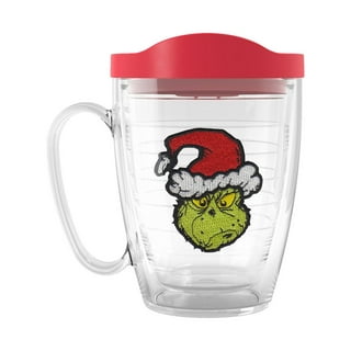 Djkdjl The Grinch Christmas Tumbler 40 oz Tumbler with Lid and Handle 34 Hours Cold Vacuum Insulated, Sweat-proof Body Large Insulated Mug for Cold
