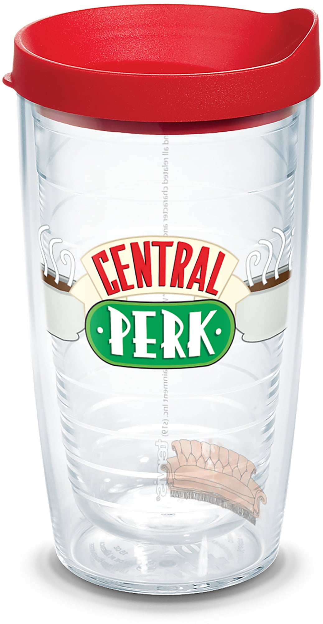 FRIENDS TV SHOW CENTRAL PERK ACRYLIC TRAVEL TUMBLER Straw Cup NEW