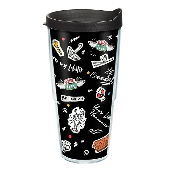 Tervis Friends Collage Made in USA Double Walled Insulated Travel Tumbler, Classic 24oz