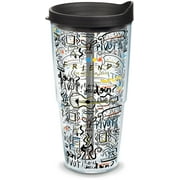 Tervis Friends Pattern Made in USA Double Walled  Insulated Tumbler Travel Cup Keeps Drinks Cold & Hot, 24oz, Classic