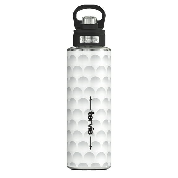 Tervis Golf Ball Texture Triple Walled  Insulated Tumbler Travel Cup Keeps Drinks Cold, 40oz Wide Mouth Bottle, Stainless Steel