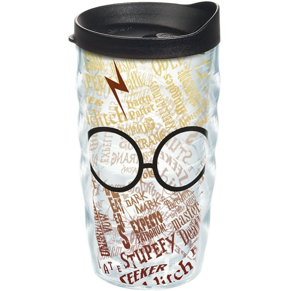 Tervis Harry Potter - Glasses and Scar Made in USA Double Walled Insulated Tumbler Travel Cup Keeps Drinks Cold & Hot, 10oz Wavy, Classic
