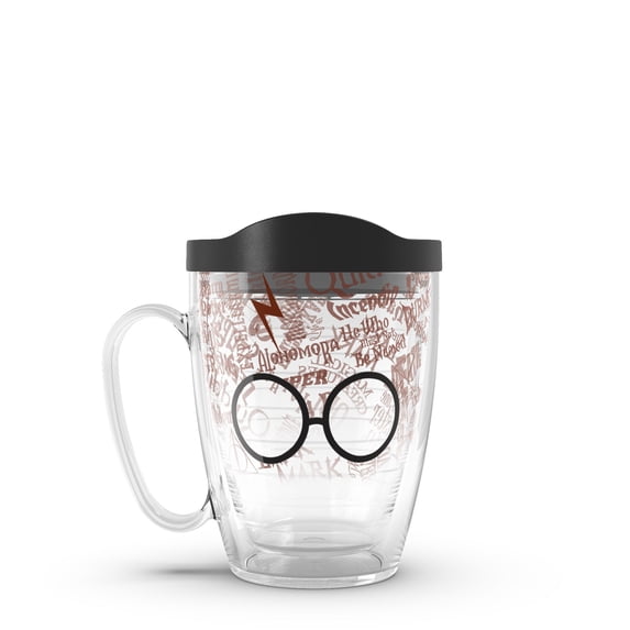 Tervis Harry Potter - Glasses and Scar Made in USA Double Walled Insulated Tumbler Travel Cup Keeps Drinks Cold & Hot, 16oz Mug with Handle, Classic