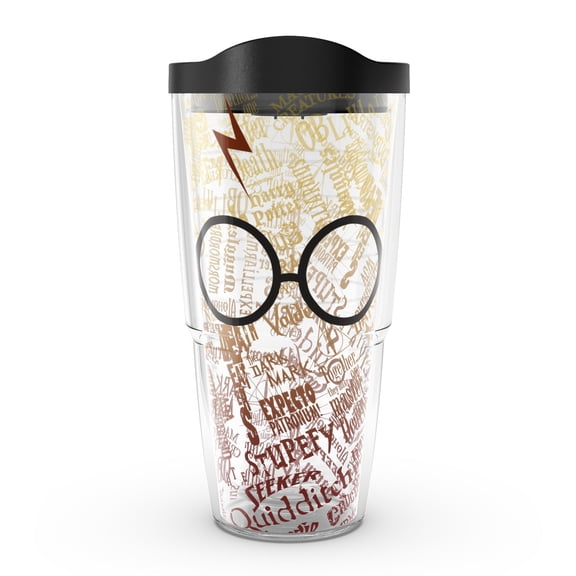 Tervis Harry Potter - Glasses and Scar Made in USA Double Walled Insulated Tumbler Travel Cup Keeps Drinks Cold & Hot, 24oz, Classic