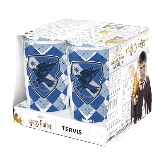 Tervis Harry Potter House Rules Collection Made in USA Double Walled Insulated Tumbler Travel Cup Keeps Drinks Cold & Hot, 16oz - 4pk, Ravenclaw