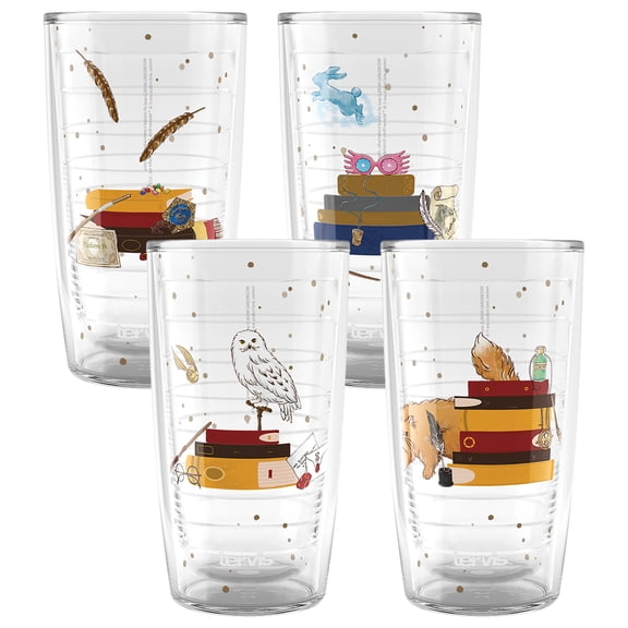 Tervis Harry Potter Ideograms Collection Assorted Made in USA Double Walled  Insulated Tumbler Travel Cup Keeps Drinks Cold & Hot, 16oz - 4pk, Classic