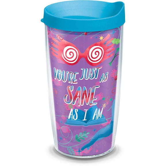 Tervis Harry Potter Luna Lovegood Quote Made in USA Double Walled Insulated Tumbler Travel Cup Keeps Drinks Cold & Hot, 16oz, Clear