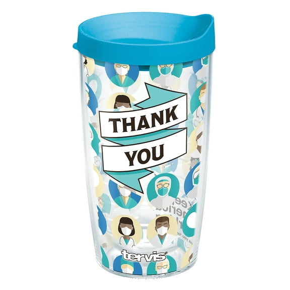 Tervis Healthcare Salute Made in USA Double Walled Insulated Travel Tumbler, Classic - 16oz