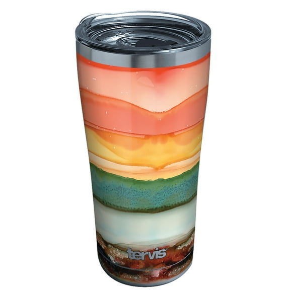 Tervis Inkreel - Evening Tides Triple Walled Insulated Tumbler Cup Keeps Drinks Cold & Hot, 20oz, Stainless Steel
