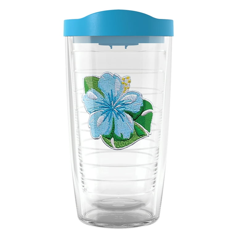 Tropical Double Wall Tumbler Travel Cup w/Straw - 16oz