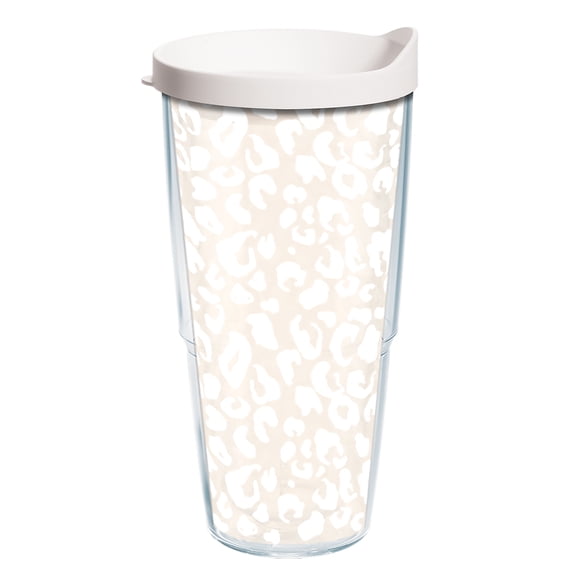 Tervis Leopard Collection Made in USA Double Walled Insulated Tumbler Travel Cup Keeps Drinks Cold & Hot, 24oz, Frost
