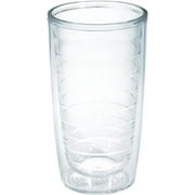 Tervis Made in USA Double Walled Clear & Colorful Tabletop Insulated Tumbler Cup Keeps Drinks Cold & Hot, 16oz, Clear