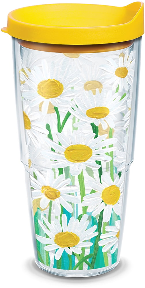 Home Vintage Daisy 40oz Stainless Steel Tumbler with Straw