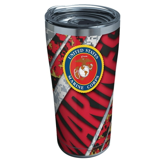 Tervis Marines Triple Walled Insulated Tumbler Travel Cup Keeps Drinks Cold & Hot, 20oz - Stainless Steel, Digi Camo