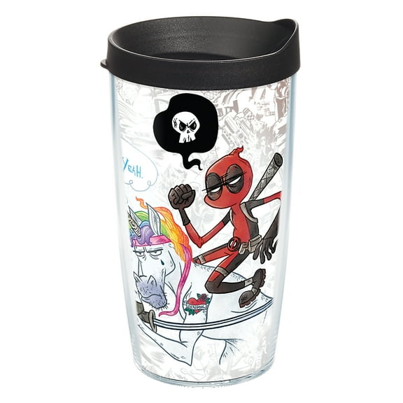 Tervis  Marvel Deadpool Let's Do This Made in USA Double Walled Insulated Travel Tumbler, Classic 16oz