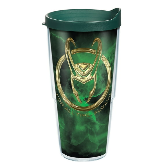 Tervis  Marvel - Loki Tie Dye Made in USA Double Walled Insulated Travel Tumbler, Clear - 24oz