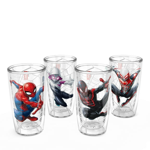Tervis Marvel Spider-Man Web-Swinging Collection Made in USA Double Walled  Insulated Tumbler Travel Cup Keeps Drinks Cold & Hot, 16oz - 4pk, Classic