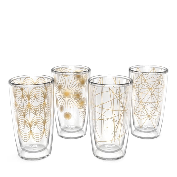 Tervis Midcentury Modern Mid Mod Minimal Collection Made in USA Double Walled  Insulated Tumbler Travel Cup Keeps Drinks Cold & Hot, 16oz 4pk, Assorted