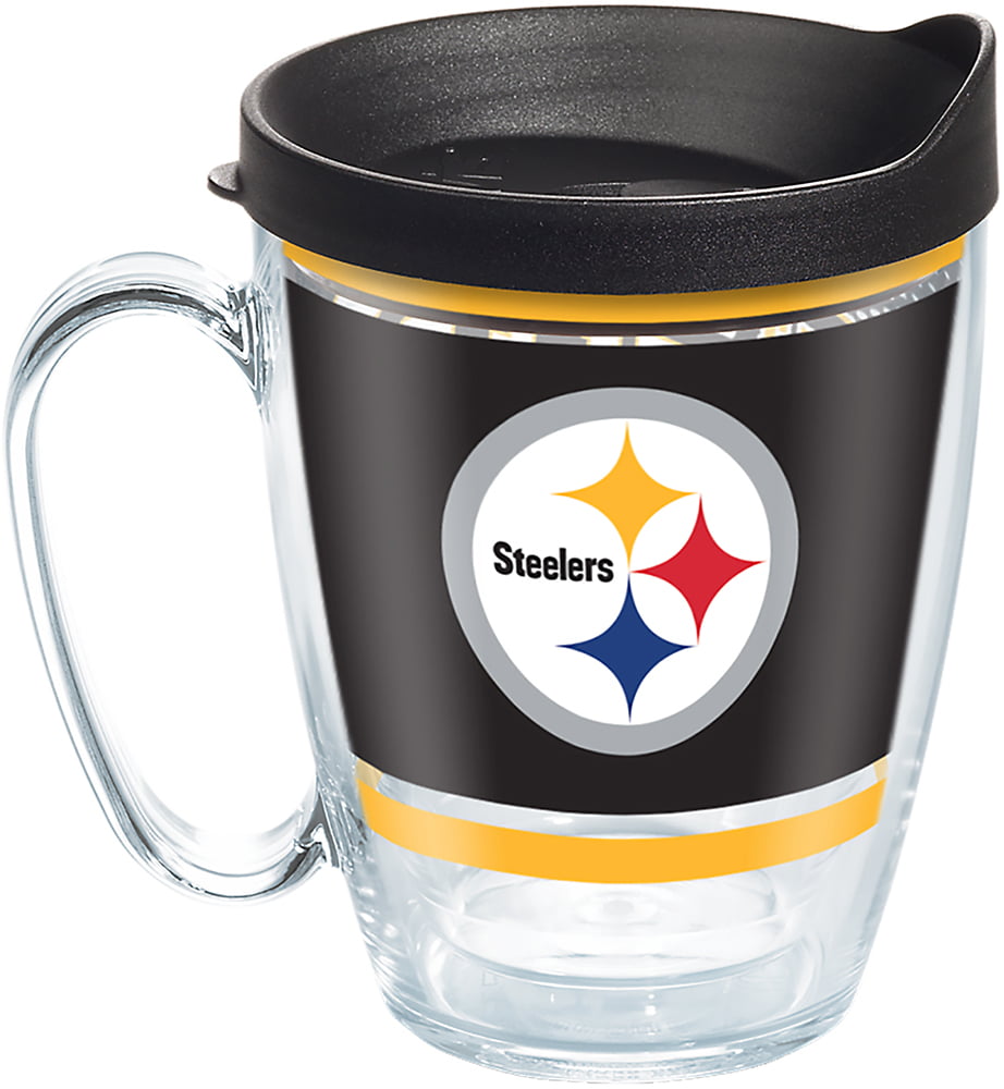 GREAT AMERICAN Pittsburgh Steelers Opal Curve Hydration Bottle Diamond  Collection 20-fl oz Stainless Steel Water Bottle at