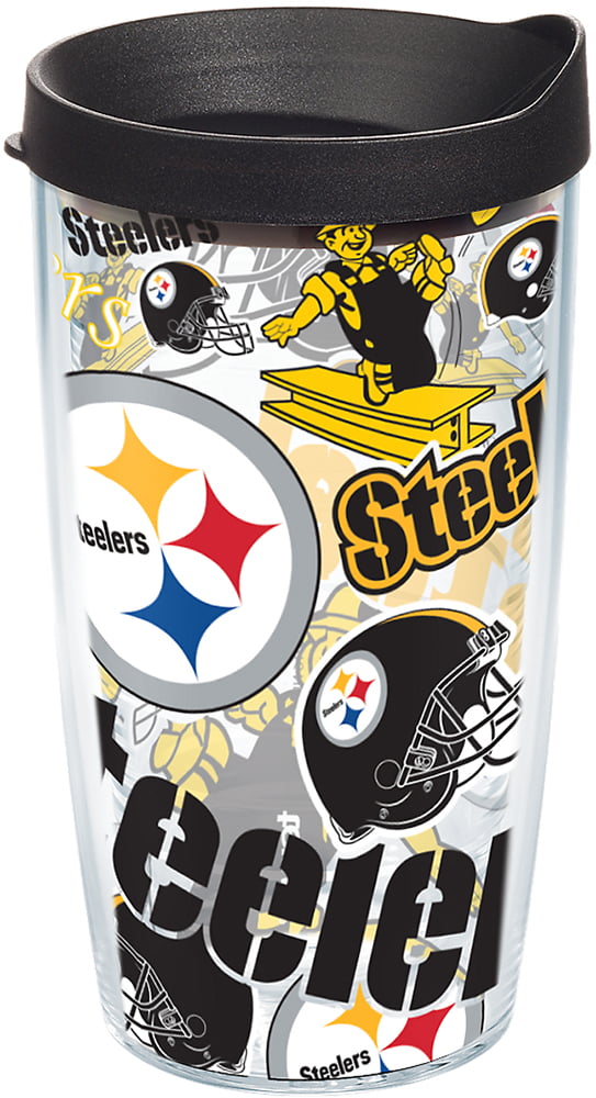 Pittsburgh Steelers 23oz Silicon Protector Glass Water Bottle
