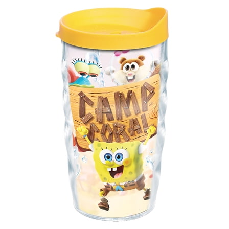 Tervis  Nickelodeon SpongeBob SquarePants Camp Coral Made in USA Double Walled Insulated Travel Tumbler, Classic - 10oz Wavy