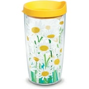Tervis Painted White Daisies Made in USA Double Walled  Insulated Tumbler Travel Cup Keeps Drinks Cold & Hot, 16oz, Clear