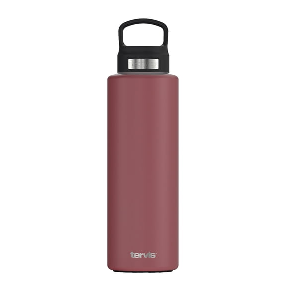 Tervis Powder Coated Stainless Steel Triple Walled Insulated Tumbler Travel Cup Keeps Drinks Cold, 40oz with High Performance Lid, Elderberry Wild