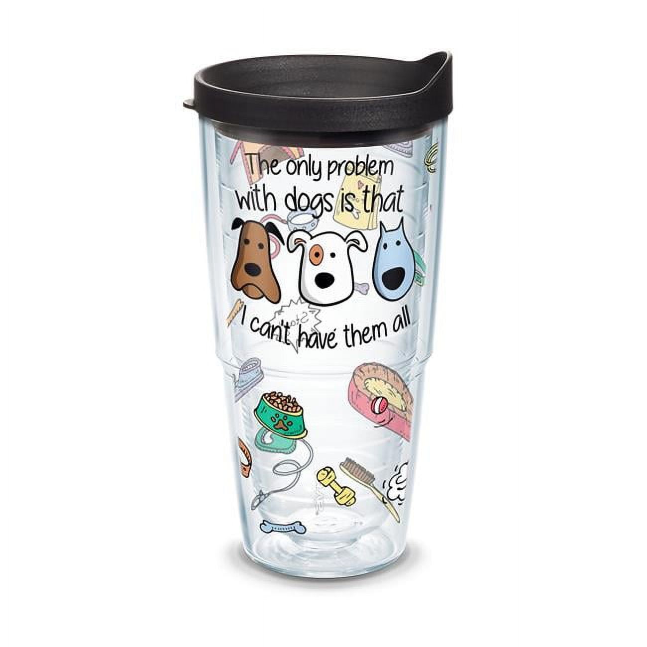 Tervis My Kids Have Paws Tumbler with Wrap and Brown Lid 24oz, Clear