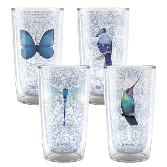 Tervis Sky High Collection Made in USA Double Walled Insulated Tumbler Travel Cup Keeps Drinks Cold & Hot, 16oz - 4pk, Assorted