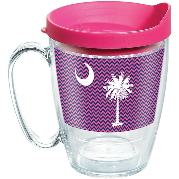 Tervis South Carolina Made in USA Double Walled Insulated Tumbler Travel Cup Keeps Drinks Cold & Hot, 16oz Mug, Flag Zig Zag