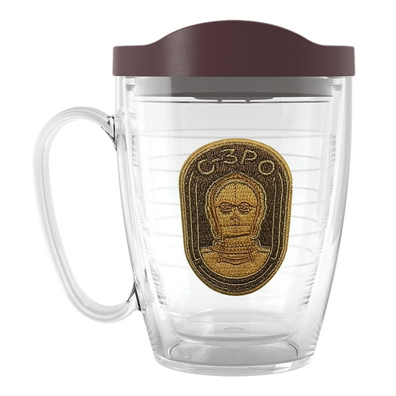 Tervis Star Wars - C3PO Made in USA Double Walled Insulated Tumbler Travel Cup Keeps Drinks Cold & Hot, 16oz Mug with Handle, C3PO