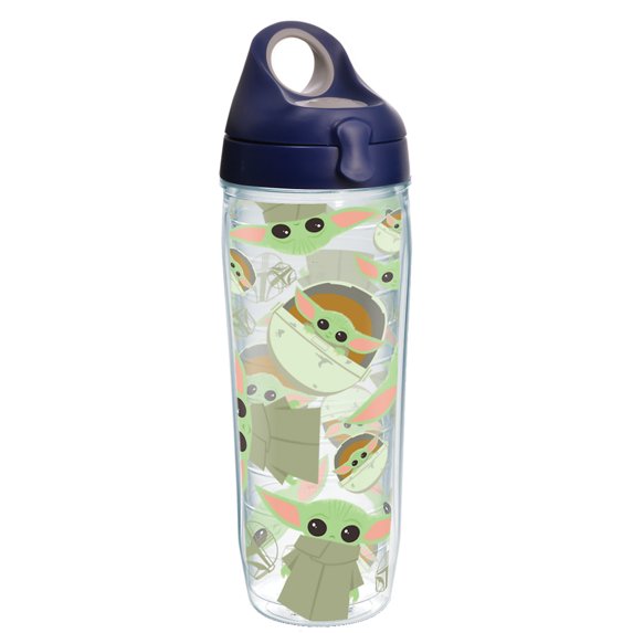 Tervis Star Wars The Mandalorian Child Pattern Made in USA Double Walled Insulated Tumbler Travel Cup Keeps Drinks Cold & Hot, 24oz Water Bottle, Classic