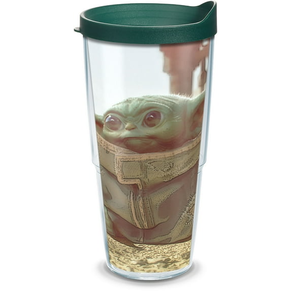 Tervis Star Wars - The Mandalorian Child Made in USA Double Walled Insulated Tumbler Travel Cup Keeps Drinks Cold & Hot, 24oz, Classic