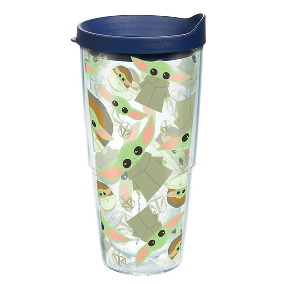Tervis Star Wars The Mandalorian Child Pattern Made in USA Double Walled Insulated Travel Tumbler, Classic 24oz