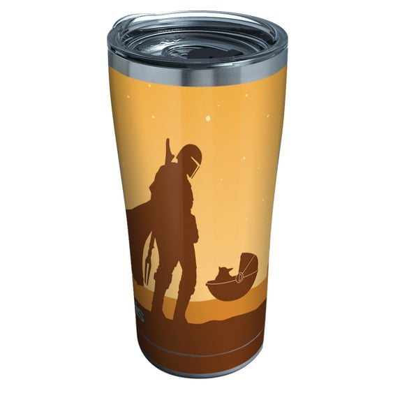 Tervis Star Wars - The Mandalorian - Desert Triple Walled Insulated Tumbler Travel Cup Keeps Drinks Cold & Hot, 20oz, Stainless Steel