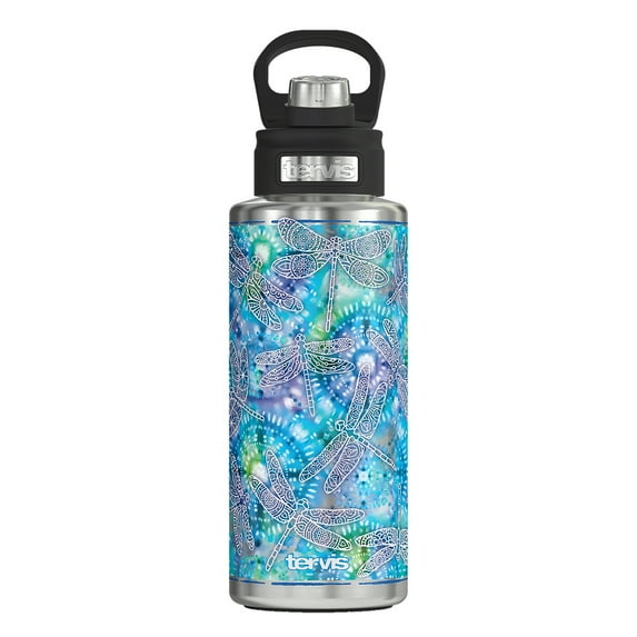 Tervis Tie Dye Dragonfly Triple Walled Insulated Travel Tumbler, Stainless Steel - 32oz Wide Mouth Bottle