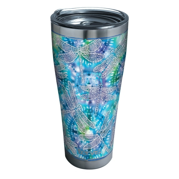 Tervis Tie Dye Dragonfly Triple Walled Insulated Tumbler Travel Cup Keeps Drinks Cold & Hot, 30oz, Stainless Steel