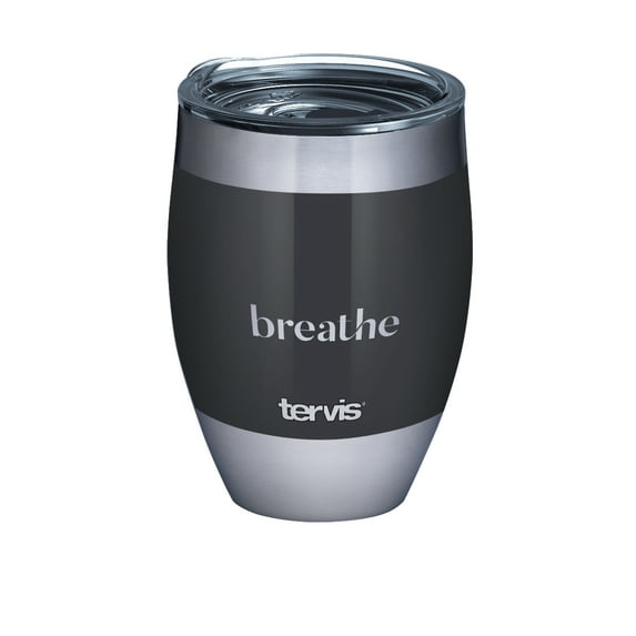 Tervis Triple Walled Breathe Insulated Tumbler Cup Keeps Drinks Cold & Hot, 12oz, Stainless Steel