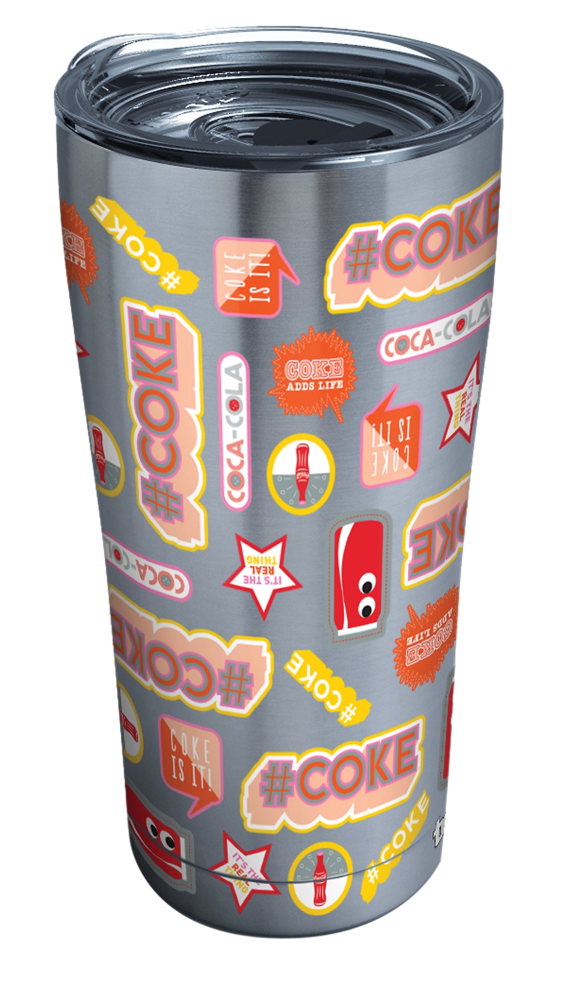 Tervis Triple Walled Coca-Cola - DIY Insulated Tumbler Cup Keeps Drinks Cold & Hot, 20oz, Stainless Steel