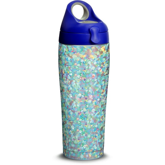 Tervis Triple Walled Iridescent Confetti Insulated Tumbler Cup Keeps Drinks Cold & Hot, 24oz Water Bottle, Stainless Steel