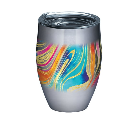 Tervis Triple Walled Tie Dye Swirl Insulated Tumbler Cup Keeps Drinks Cold & Hot, 12oz, Stainless Steel