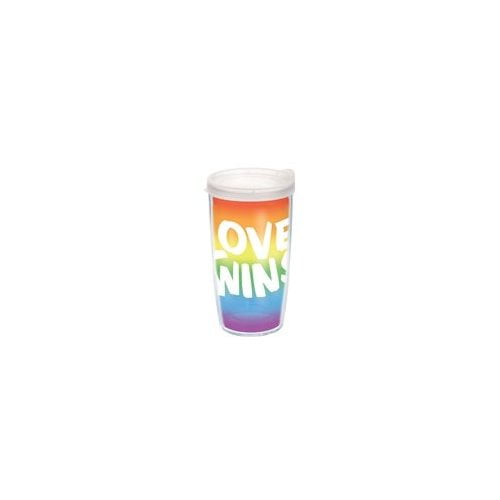 Tervis Tumbler Love Wins Rainbow Wrap 16oz with Travel Lid