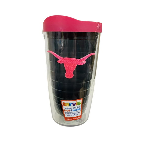 Tervis Tumbler Texas Longhorns Black/Pink with Lid 16 oz.