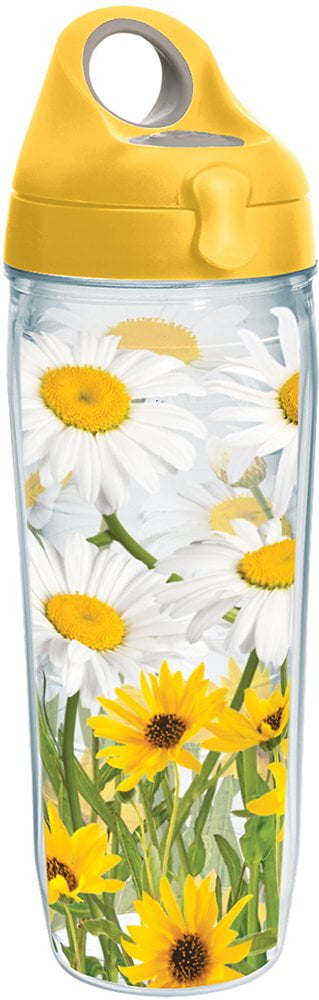 Tervis Tumbler - White Daisy 24 oz. water bottle with lid