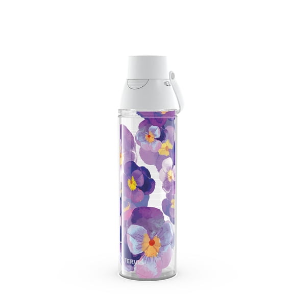 Tervis Venture Lite Watercolor Pansy Made in USA Double Walled Insulated Tumbler Travel Cup Keeps Drinks Cold & Hot, 24oz Water Bottle, Classic